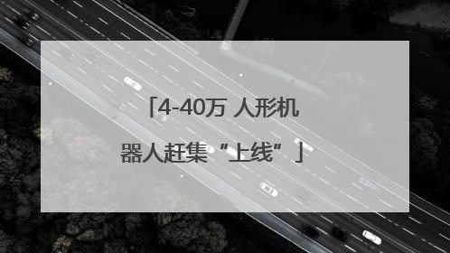 4-40万 人形机器人赶集“上线”